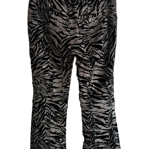 Zadig & Voltaire Zebra Velvet Glitter Wide-Leg Pants – Runway Piece (M) - Picture 4 of 9